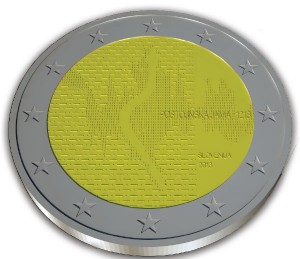 2 Euro Slovenie 2013 800e verjaardag van het eerste bezoek aan de grotten van Postojna 2e plaats