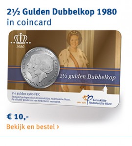 2,5 Gulden Dubbelkop 1980