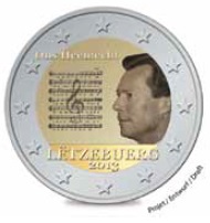 2 Euro herdenkingsmunt Luxemburg 2013 volkslied van Luxemburg