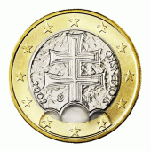 1 Euro munt van Slowakije