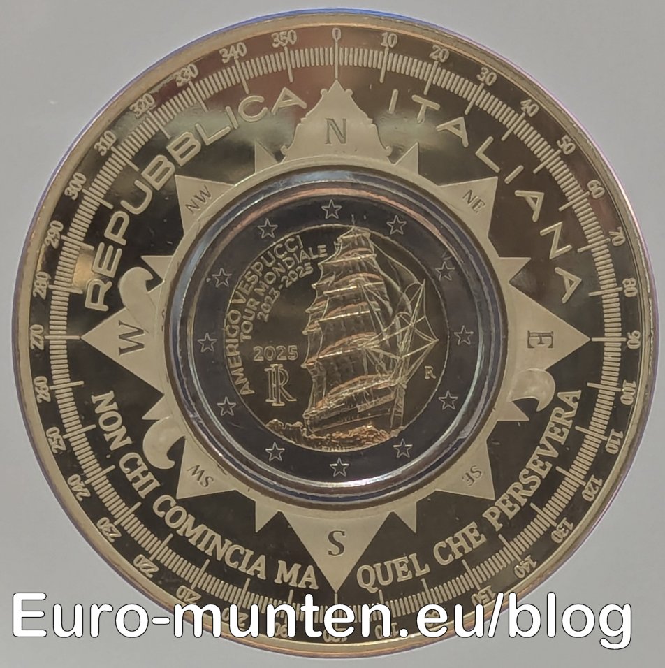 2 Euro Italië 2025 Amerigo Vespucci