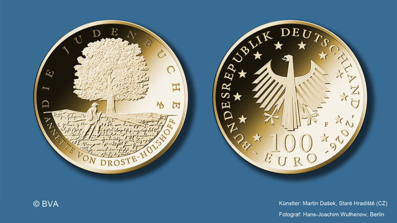 Duitsland gouden 100 Euro 2026 – Die Judenbuche