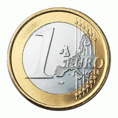 1 Euro munt gemeenschappelijke zijde