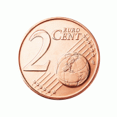 2 cent munt gemeenschappelijke zijde