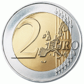 2 Euro munt gemeenschappelijke zijde