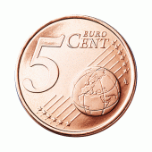5 cent munt gemeenschappelijke zijde